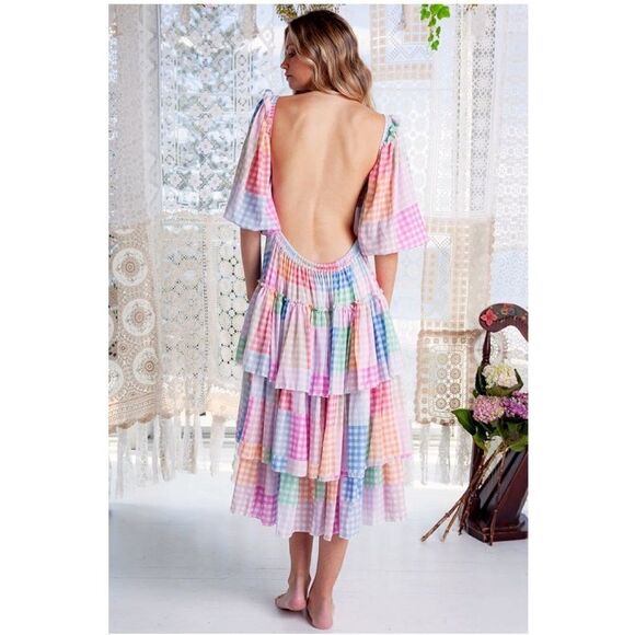 New Fillyboo AILEEN SMOCK DRESS - GINGHAM PUNCH - Picture 1 of 8